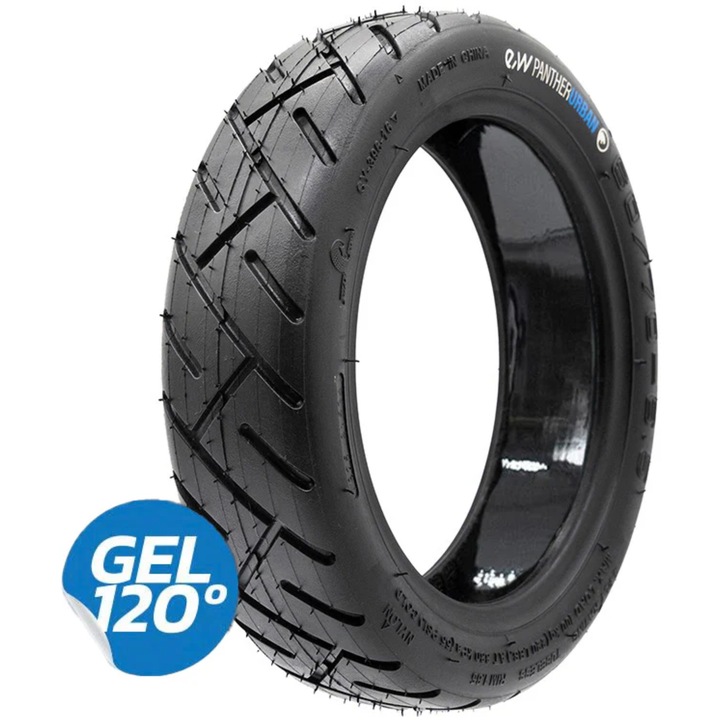 Cauciuc tubeless 60/70-6.5 cu gel auto-sigilant pentru trotineta electrica Ninebot Max G30, Siver 10 Plus, Xiaomi Elite, Xiaomi 5 Pro, Xiaomi 5, Juicease ESMAX, eWheel Pantherurban V2, Negru