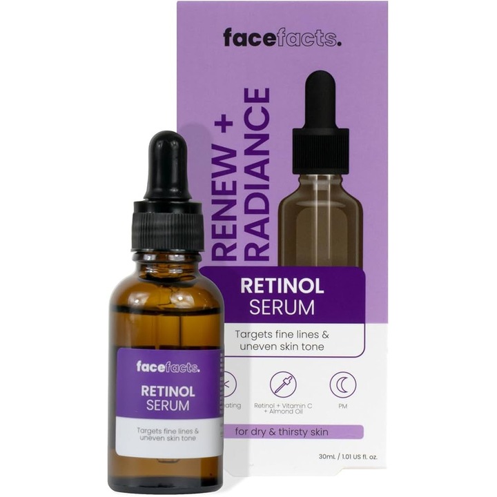 Ser facial cu Retinol, Renew & Radiance, Face Facts - 30 ml