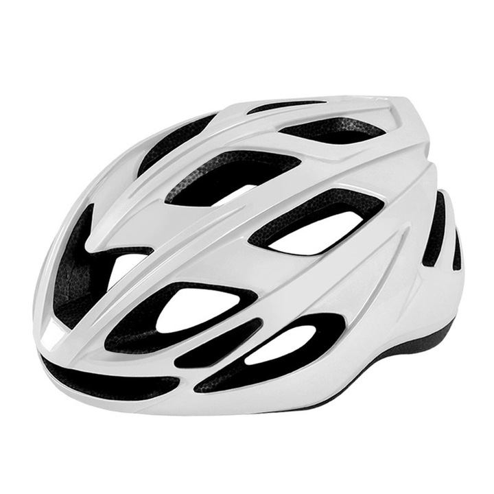 Kerékpáros sisak nyári férfi, Bytelike, ultrakönnyű, mountain bike, unisex, PC+EPS, kiváló szellőzés, fényvisszaverő, 360°-os állítás, mosható belső, Fehér