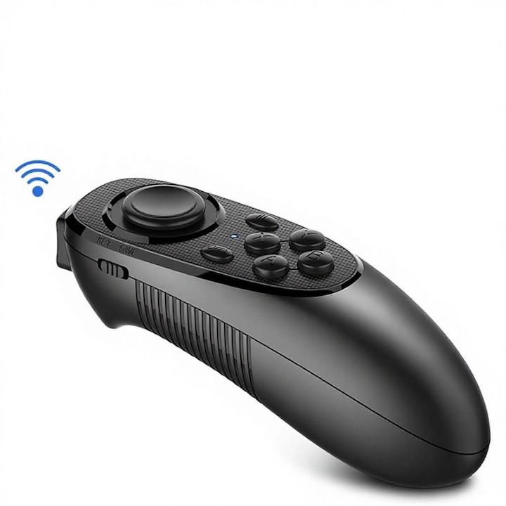 Контролер Bluetooth VR30, джойстик 360, черен, употреба с една ръка, компактен