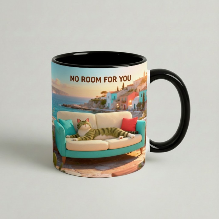 Cana cadou personalizat amuzanta cu mesaj cana no room for you - Ceramica Premium 330ml