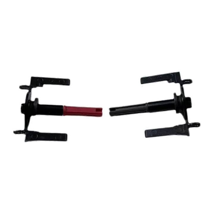 Suport perie rotativa kompatibilis Roborock P20 Pro, Q Revo Curv/Edge, Saros 10/10R, G20s, S9 MaxV Ultra, G30, műanyagból, kefetengelyhez, Fekete/piros, 1 pár