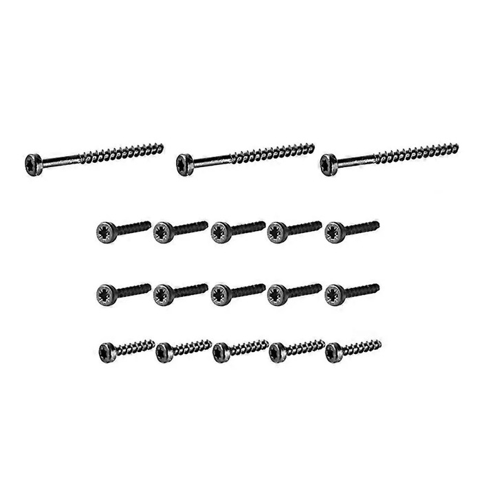 Set 18 bucati, suruburi de schimb pentru aspirator V6 V7 V8 V10 V11, metal durabil, pentru unitati cyclone, cap perie si baterie, 10 universale/5 T8/3 T8 lungi, argintiu