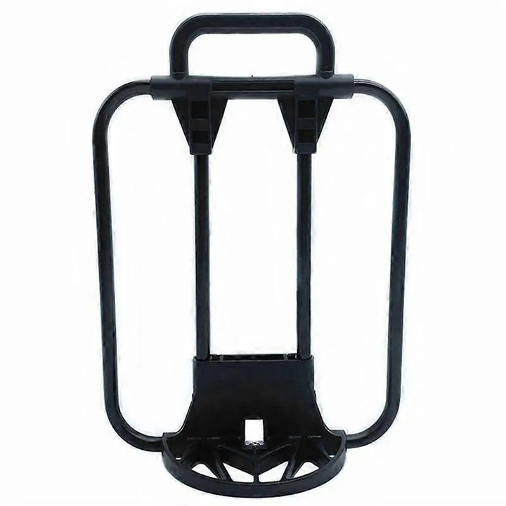 Опора за чанта S за сгъваем велосипед, съвместима с Brompton, рамка от алуминиева сплав и пластмаса, с дръжка (RH) и лесен монтаж, черна, 1 брой