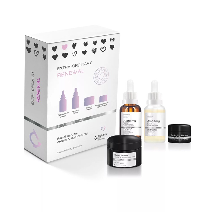 Alchemy Renewal Extra-Ordinary bőrápoló krém szett, öregedésgátló, szérumok és éjszakai krém, többszínű