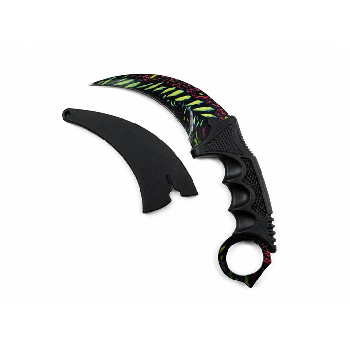 Cutit Karambit Cu Tais Model Galaxy Ice Dragon – Design Spectaculos, Lama Curba cu Aspect Fantasy, Include Husa de Protectie, Dalimag