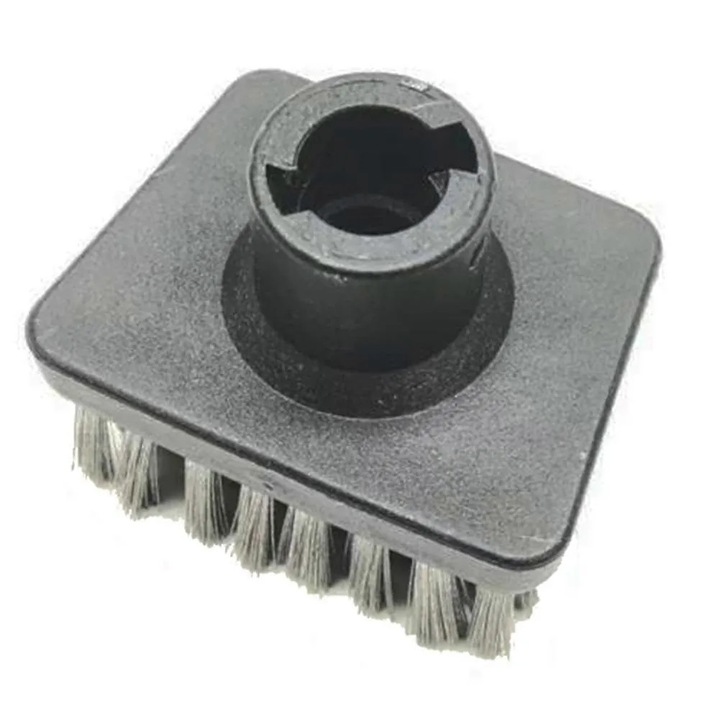 Perie din sarma din otel inoxidabil compatibila cu toate modelele Karcher, cu cap in forma de T pentru suprafete mari, eficienta 3-4x mai mare, Negru