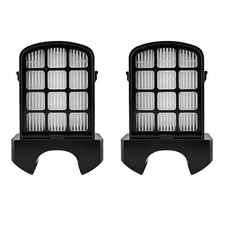 Filtru evacuare aer, element filtrant compatibil Dreame Z10 Station/Z20 Station, din plastic rezistent, capteaza particule fine si reduce praful, montare usoara fara scule, negru/alb, 2 bucati