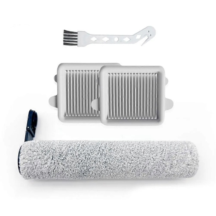 Set perie roller si filtre HEPA pentru Roborock F25 Series F25/F25 ACE/F25 RT, lavabil, cu 2 filtre HEPA si perie de curatare, Gri, 1 set