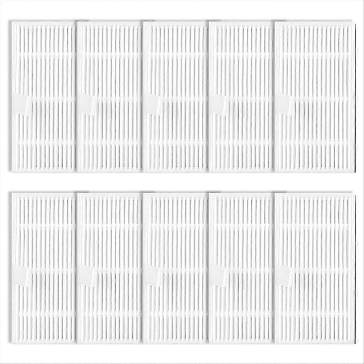 HEPA szűrő, 10 darabos készlet, pamut, fehér, standard méretek
