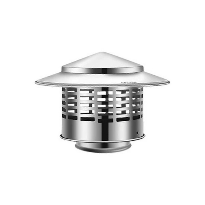 Capac cos de fum acoperire pentru ploaie din otel inoxidabil, cu grilaj ventilat, inox, 1 buc