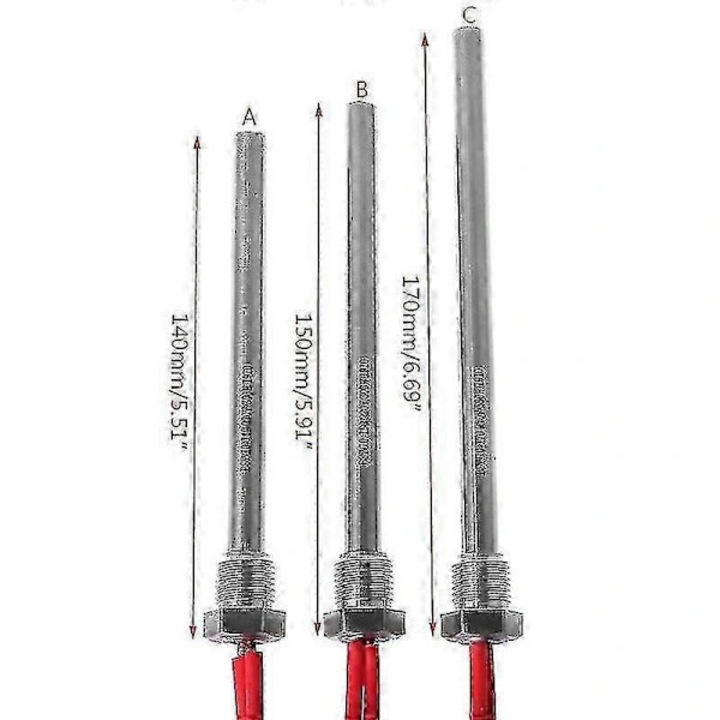 Element aprindere soba 350W 220V M16x1.5 10x140/150/170mm