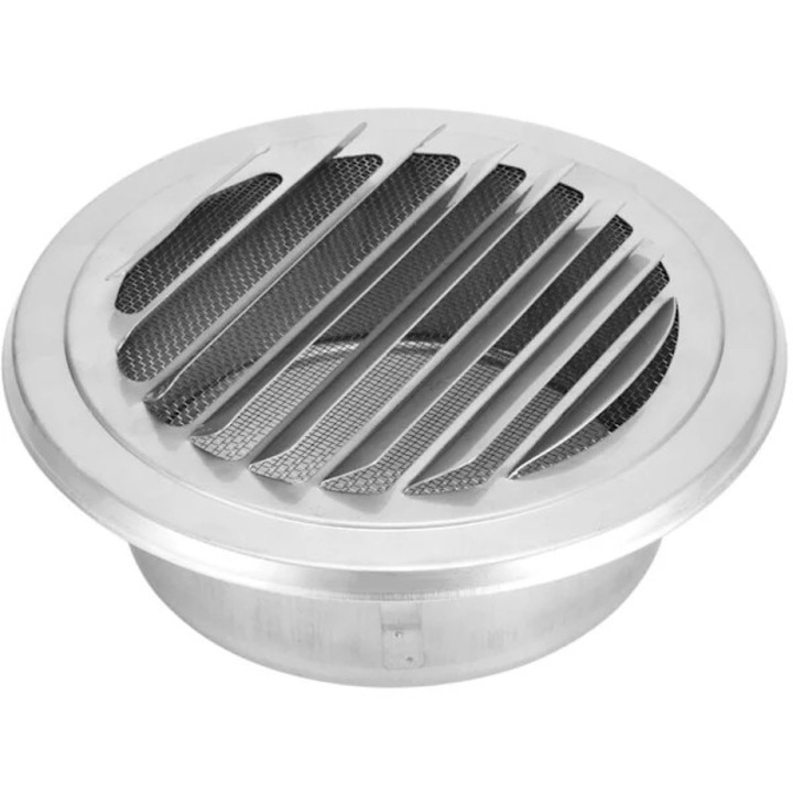 Capac ventilatie inox 304 grilaj plat 120mm antiinsecte