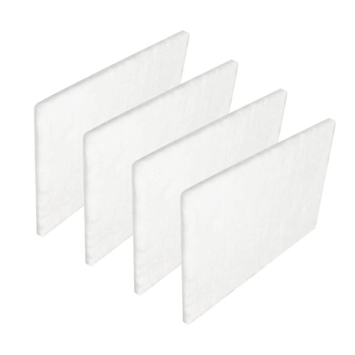 Set 2/4/6 piese vata ceramica patrata pentru seminee bioetanol, alb