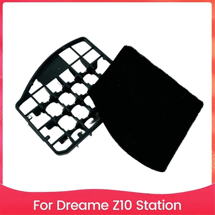 Filtru de admisie aer pentru Dreame Z10 Station V2308, ansamblu din bumbac si plastic, filtrare eficienta 99.99%, reutilizabil, Negru, 1 buc