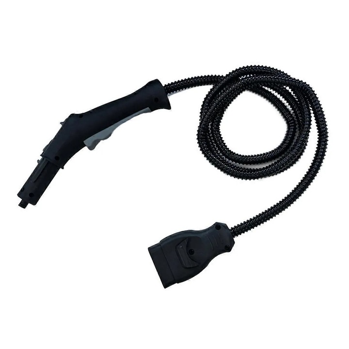 Maner furtun pentru curatator cu abur, furtun de inlocuire compatibil SG4/2, din plastic rezistent, instalare usoara, Gri, 1 buc