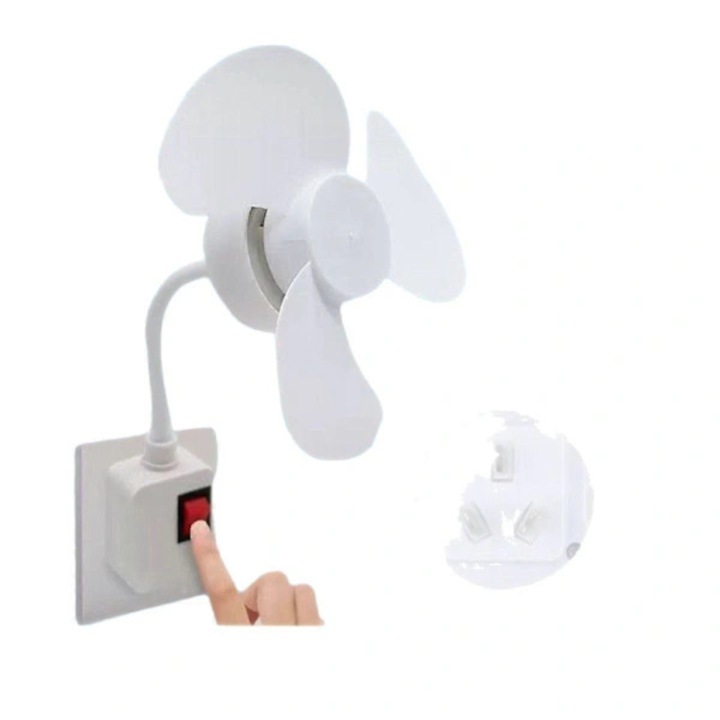 Asztali ventilátor rugalmas tömlővel és 8 irányú oszcillációval, csendes, energiatakarékos, fehér