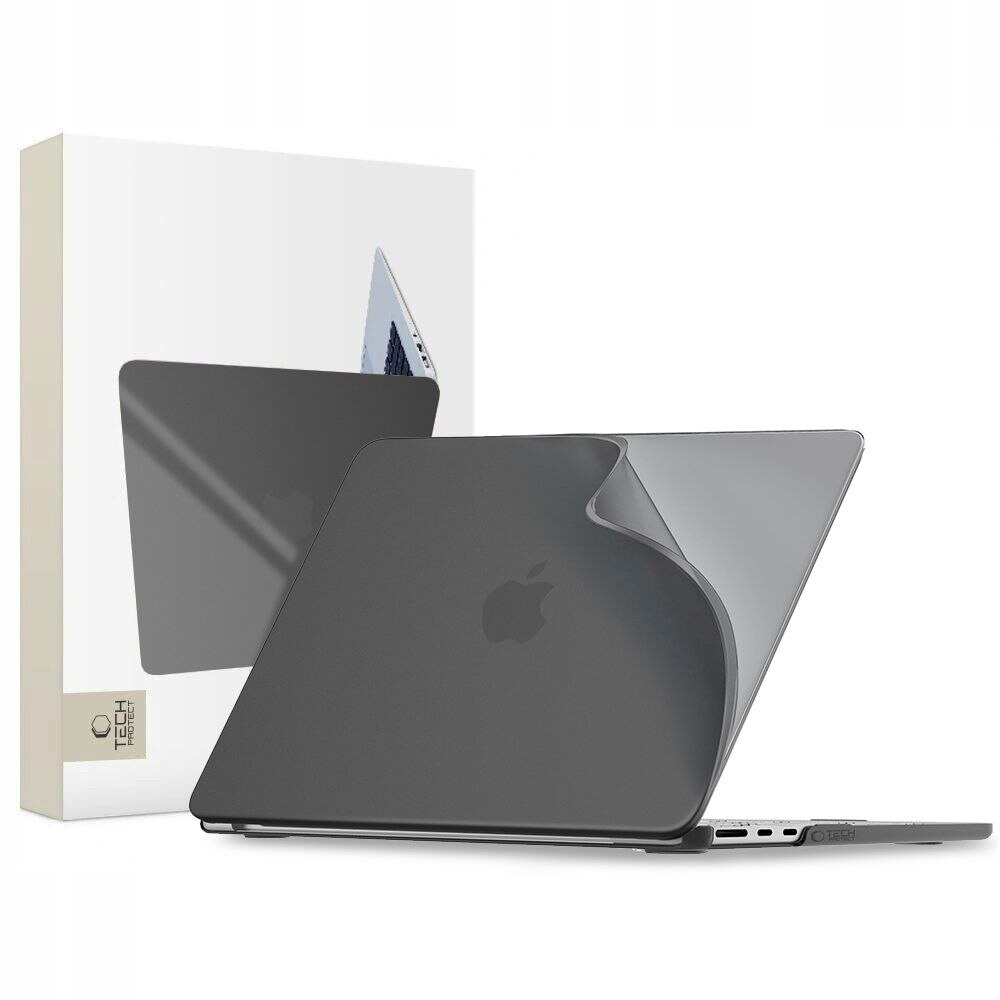 Carcasa laptop Tech-Protect SoftShell compatibila cu MacBook Air 15 inch 2023-2016, Matte Black