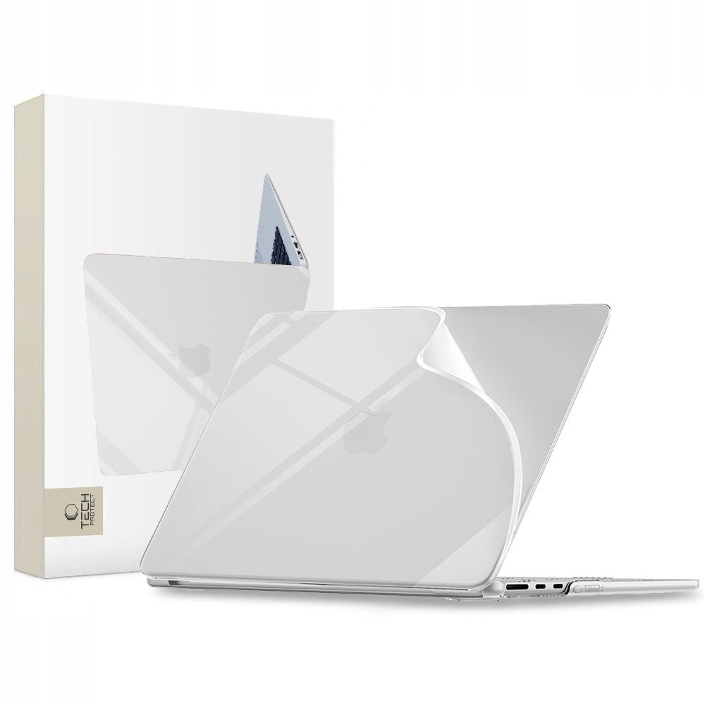 Carcasa laptop Tech-Protect SoftShell compatibila cu MacBook Air 13 inch 2023-2016, Transparent
