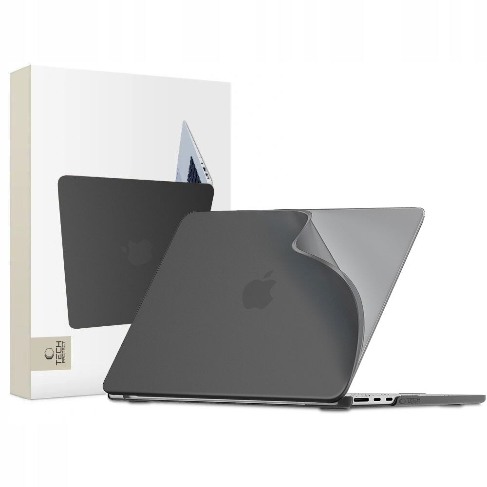 Carcasa laptop Tech-Protect SoftShell compatibila cu MacBook Air 13 inch 2023-2016, Matte Black