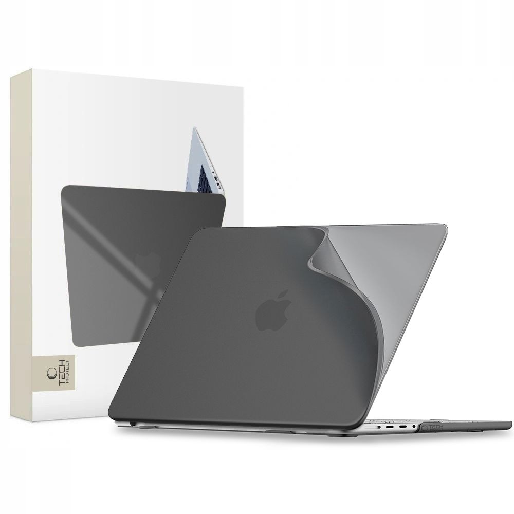 Carcasa laptop Tech-Protect SoftShell compatibila cu MacBook Pro 14 inch 2021-2016, Matte Black