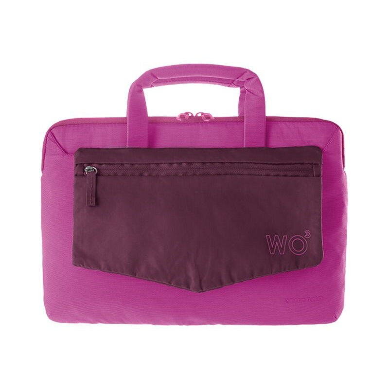 Geantă laptop Tucano Work Out 3 Super Slim 13", fucsia, 37x26x7cm, material nylon, antișoc