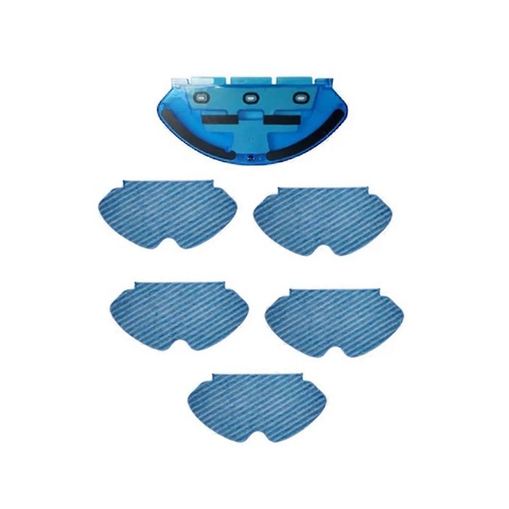 Rezervor apa si set 5 lavete microfibra pentru aspirator Rowenta Tefal Explorer Serie 60, alb, dimensiuni standard