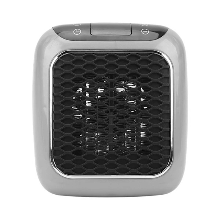 Преносим електрически нагревател / вентилаторна печка, 800W, с дистанционно управление и 12-часов таймер, LED дисплей, EU щепсел 220V, сив/черен, 1 бр