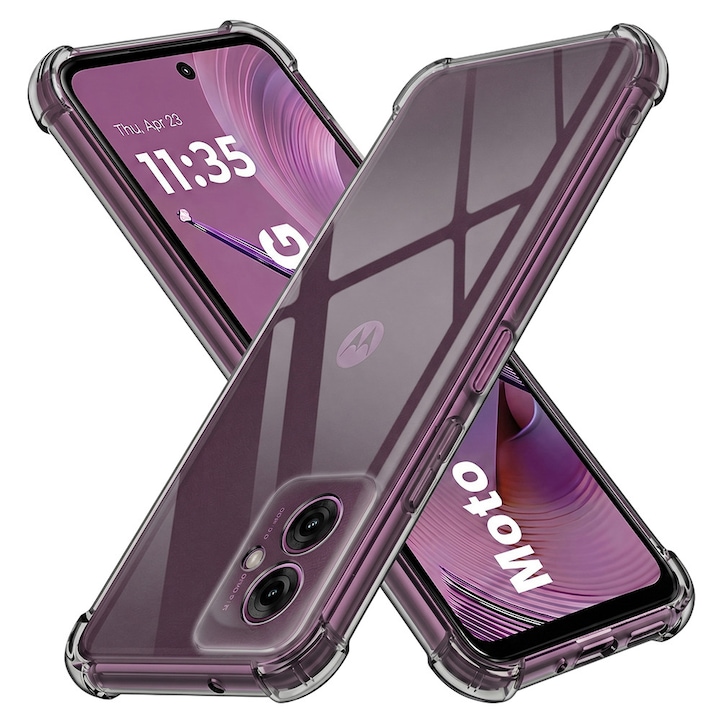 Carcasa de protectie pentru Motorola Moto G55, fumuriu