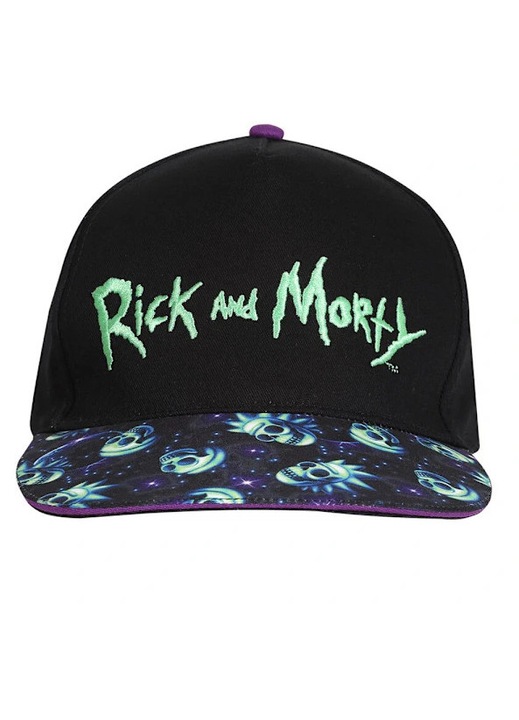 Бейзболна шапка Rick And Morty, черно-лилава, универсален размер