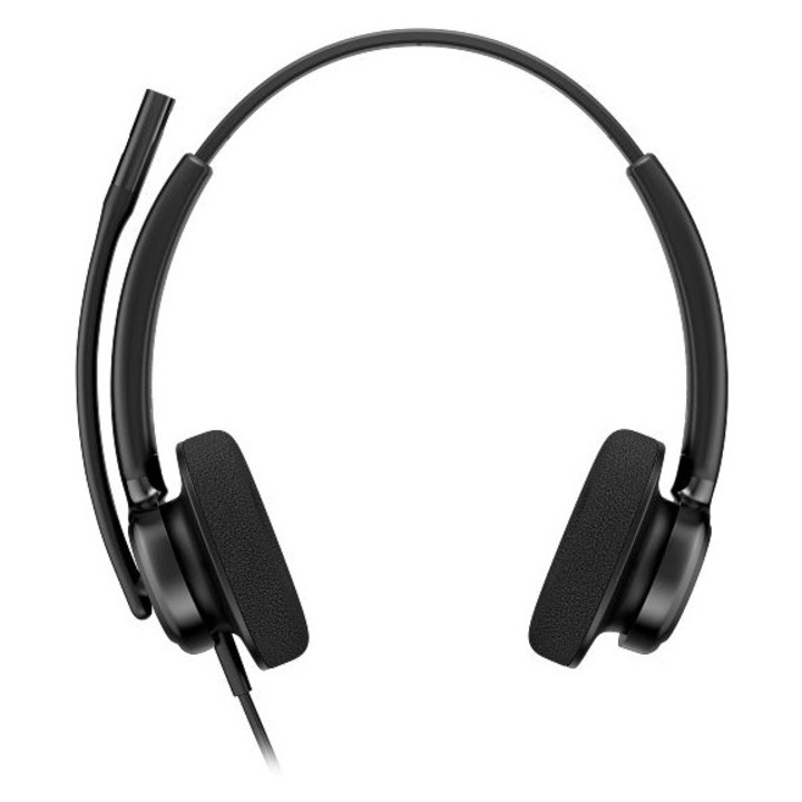 Casti cu fir HP Poly Mission 425, USB, negru, 2m