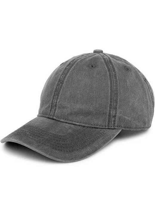 Baseball sapka/100% pamut sapka, állítható csattal, Vintage Segments modell, Szürke