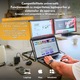 Monitor Dublu Extensibil, cu Stand pentru laptop, Qova®, Extensor Laptop cu 2 Ecrane 15.6 inch FHD 1080P, 1920 × 1080, Plug & Play Fara Driver, USB-C, HDMI, Ecran mare 16:9, Pliabil, Compatibil IOS, Android, Windows, Stand reglabil integrat