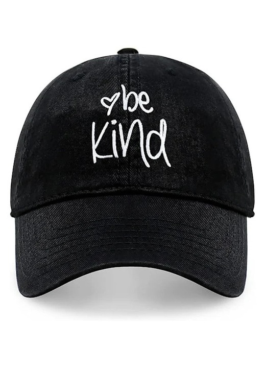 Be Kind hímzett pamut baseball sapka, állítható, uniszex, copfnyílással, többszínű, univerzális méret