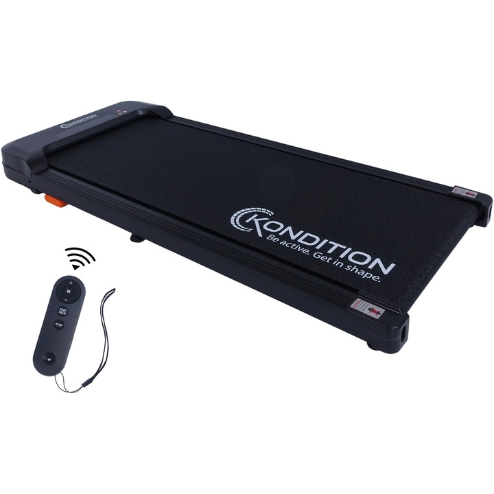 Banda alergare/walking pad Kondition 3001W, motor 1CP, viteza 1-6km/h, suprafata alergare 94.5 X 38.5 cm, inclinare manuala max. 7%, telecomanda, App Fitshow/Kinomap/Zwift, greutate maxima utilizator 100 kg - Imaginea 1 din 9