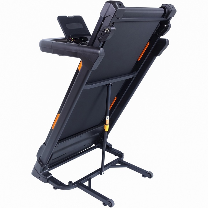 Banda alergare Kondition 7510, motor brushless 2CP, viteza 1-13.5km/h, suprafata alergare 121.5 X 45 cm, 12 programe, inclinare manuala max. 5%, App Fitshow/Kinomap/Zwift, pliabila, greutate maxima utilizator 110 kg - Imaginea 3 din 9