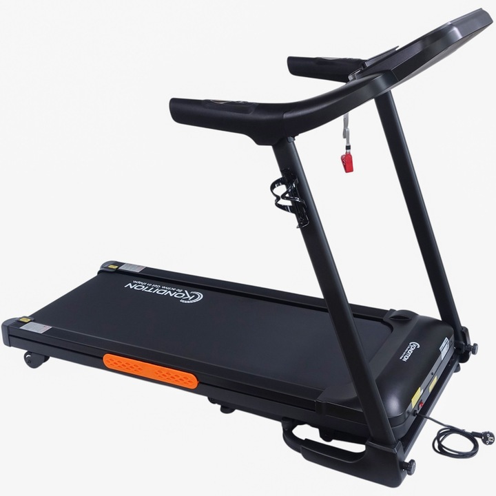 Banda alergare Kondition 7600S, motor 2CP, viteza 1-14km/h, suprafata alergare 120 X 46 cm, 24 programe, inclinare electrica max. 15%, App Fitshow/Kinomap/Zwift, pliabila, greutate maxima utilizator 120 kg - Imaginea 4 din 9