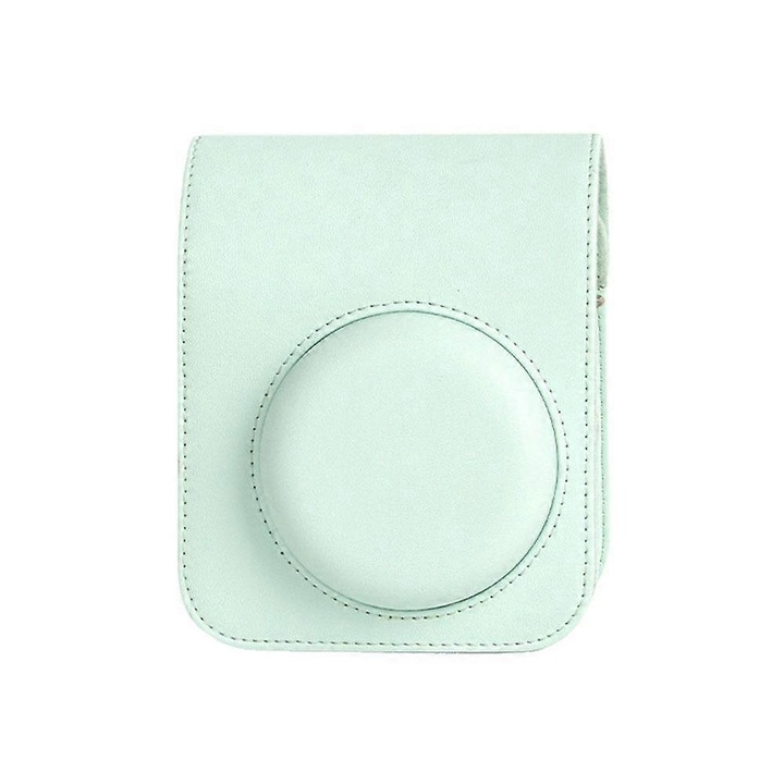 Fényképezőgép tok, Instax Mini 12-höz, mikroszálas, fekete, állítható pánttal