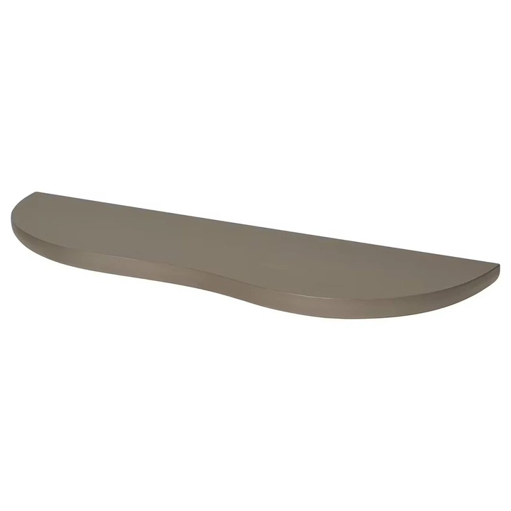 Re-Bloom - Fóliázott MDF fali polc, 57x19x2.5 cm, vékony profil, falra szerelhető, világosszürke