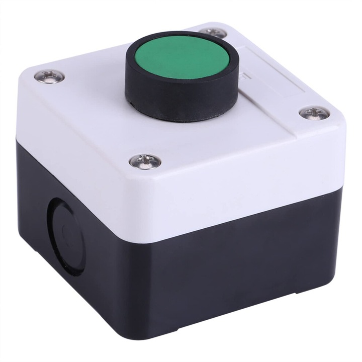 Buton momentar, comutator pentru poarta, IP54, rezistent la intemperii, compatibil cu contactori si startere electromagnetice, Multicolor