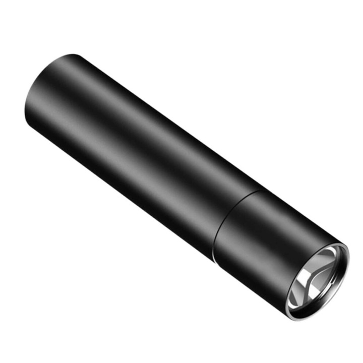 Lanterna LED compacta rezistenta, impermeabila, portabila, negru, mica