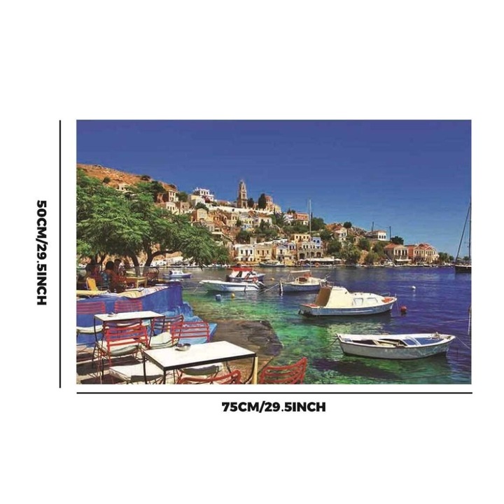 Puzzle din hartie 1000 piese, educativ, multicolor, 68x48cm