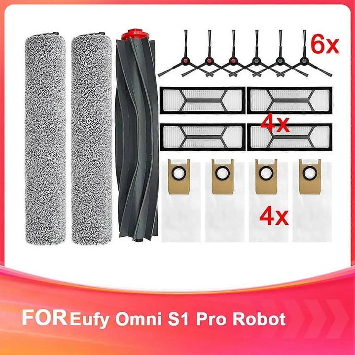 Комплект аксесоари за робот прахосмукачка Omni S1 Pro, четки, филтри, моп, торбички, 17 части