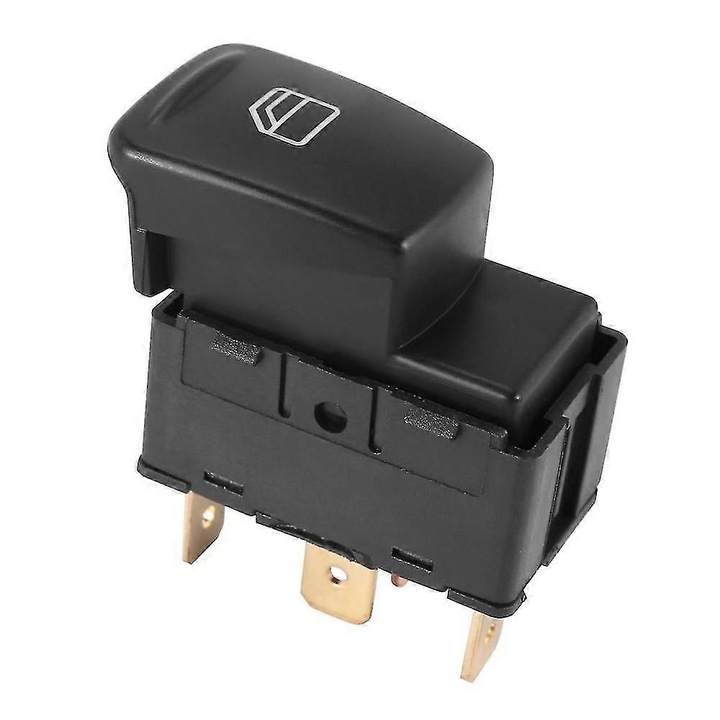 Elektromos ablakemelő kapcsoló A4548201010 Smart 454 (2004-2006) modellekhez, bal/jobb első kompatibilis, plug-and-play beszerelés, ABS, Fekete, 1 db
