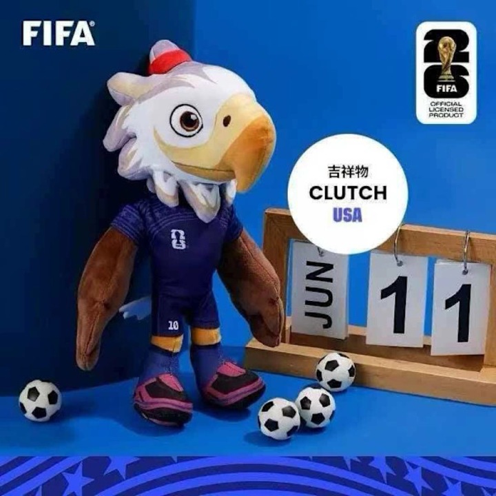 Plüssjáték/kabala FIFA 2026 Világkupa Clutch, dísz és meccsszuvenír, karácsonyi/újévi ajándék, Többszínű, 25 cm