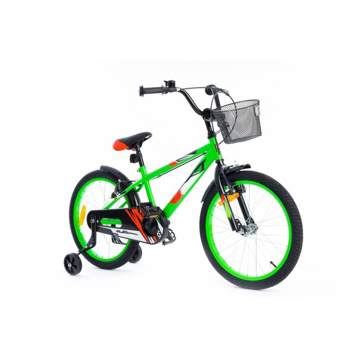 Bicicleta copii, 18“, BIC18V (verde+negru)