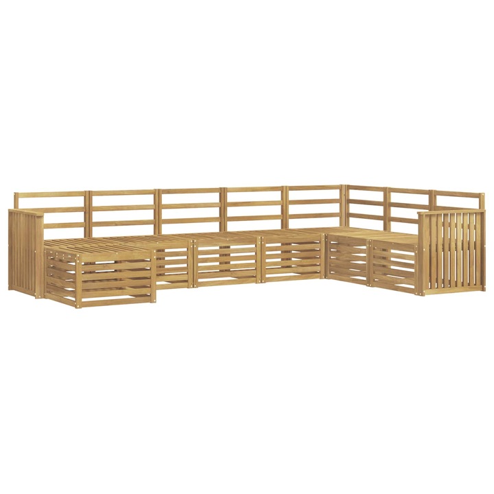 Set de canapele de exterior 8 pcs vidaXL, Alb 306 x 187, 5 x 73 cm