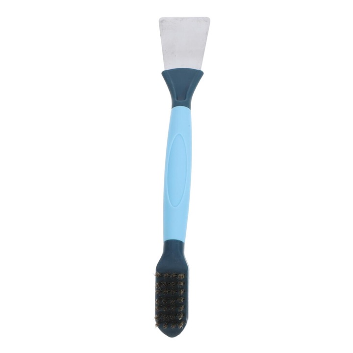 Perie curatare spatii, albastru, 22.8x4x3.6cm, cu racleta, durabila si ergonomica