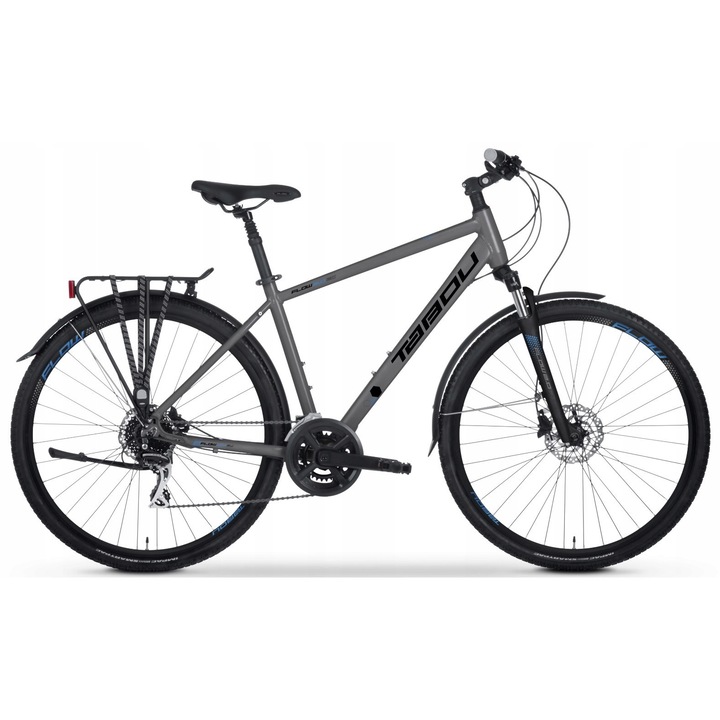 Tabou Flow 2.0 EQ cross kerékpár, alumínium 21", szürke-kék, 28x700C, 16 sebességes, hidraulikus fékek