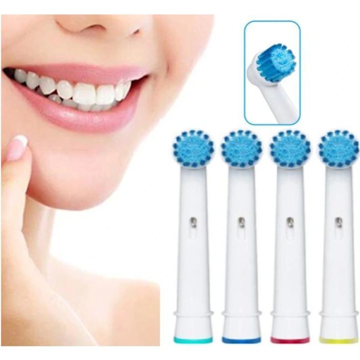 Capete de schimb periuta electrica EB17A, compatibile cu Oral-B, din plastic rezistent, usor de montat, Multicolor, 4 bucati